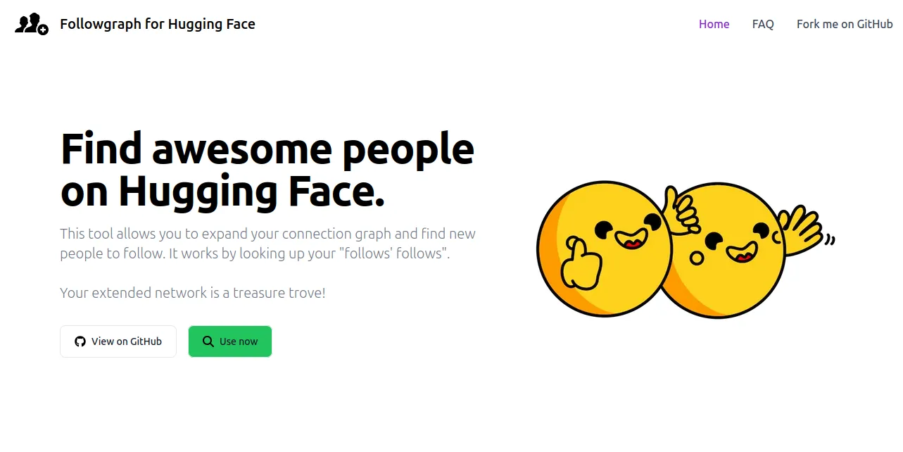 Tool to find new Hugging Face users to follow