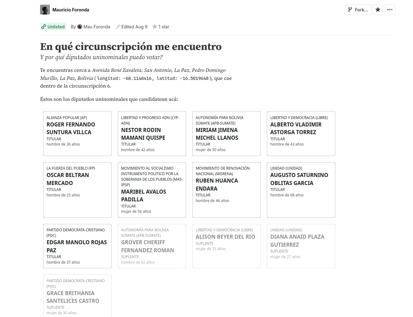Screenshot of the tool